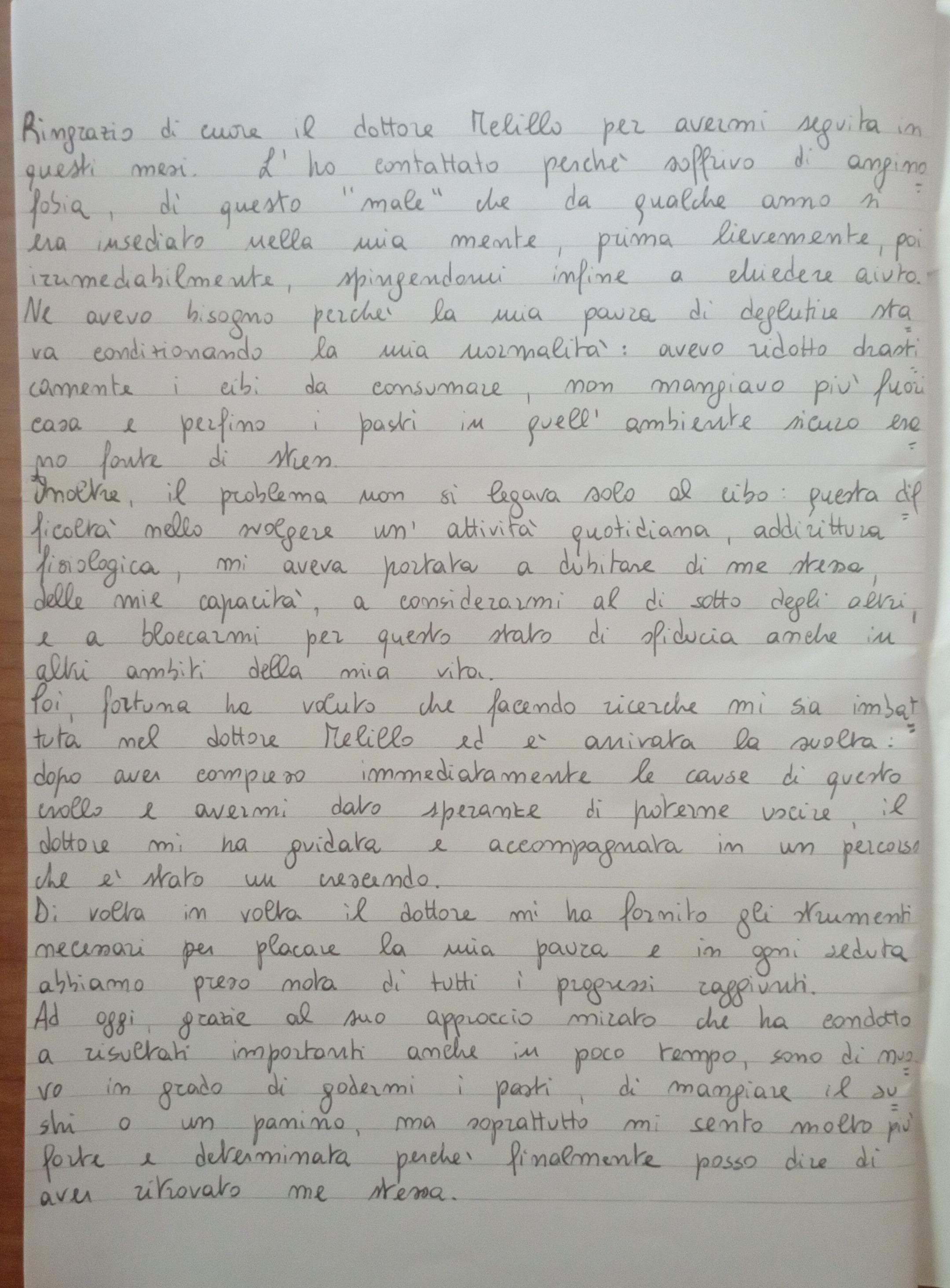 whatsapp testimonianza guarigione anginofobia