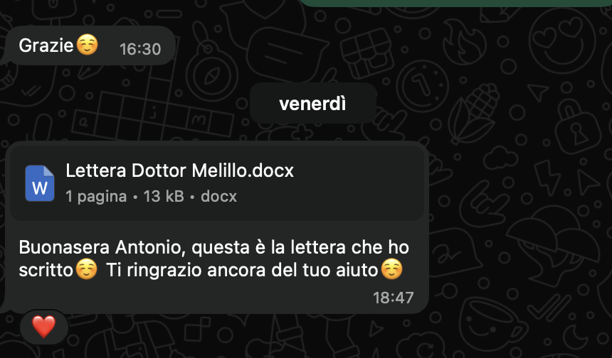 whatsapp testimonianza guarigione anginofobia